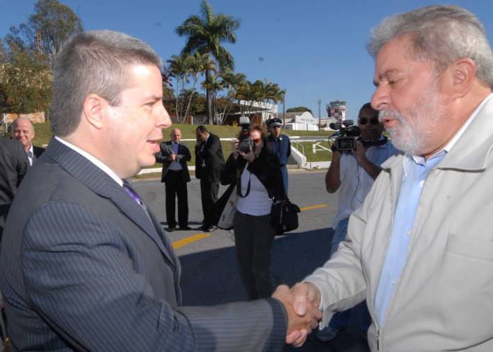 Governador Antonio Anastasia recebe presidente Luiz Inácio Lula da Silva