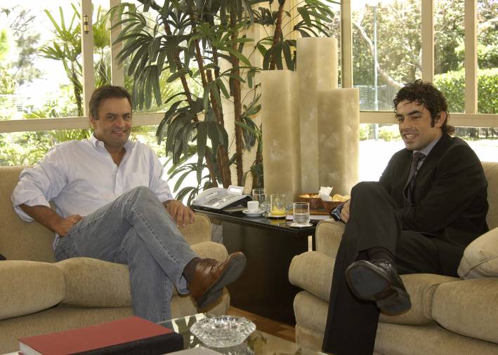 Governador recebe a visita do piloto Rafa Matos